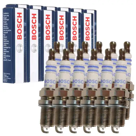 12x BOSCH FR8DPP33+ 0242230500 Z&uuml;ndkerze MERCEDES W202 W203 W210 W211 W220