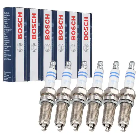 6x BOSCH YR7MPP33 0242135509 Z&uuml;ndkerze MERCEDES W203 W204 W211 W212 W221 M272 M276