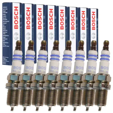 8x BOSCH FR7KPP33U+ 0242236544 Z&uuml;ndkerze LAND ROVER Range Rover Sport (L320) V8