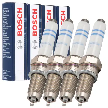 4x BOSCH Y7LER02 0241135520 Z&uuml;ndkerze VW Golf 7 Ibiza Octavia 1.6 04C905616D