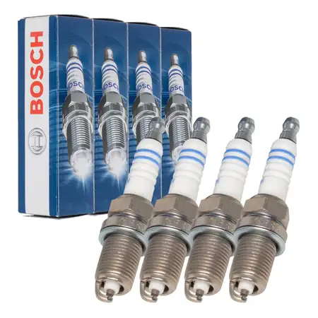 4x BOSCH 0242240593 FR6DC+ Z&uuml;ndkerze AUDI BMW PSA MERCEDES OPEL RENAULT SEAT SKODA VW