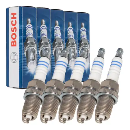 5x BOSCH 0242240593 FR6DC+ Z&uuml;ndkerze AUDI 90 Coupe B3 2.0 20V VW T4 2.5 ab 05.1999