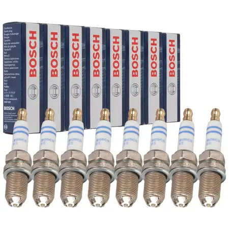 8x BOSCH 0242235715 FGR7KQE0 Z&uuml;ndkerze AUDI S4 (B6 B7) S5 (8T3) A6 (C5 C6) A8 3.7 4.2