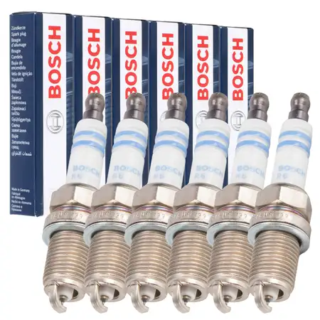 6x BOSCH 0242236571 FR7KI332S CNG LPG GAS Z&uuml;ndkerze f&uuml;r FORD MERCEDES OPEL VW