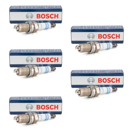 5x BOSCH 0242236571 FR7KI332S CNG LPG GAS Z&uuml;ndkerze SEAT Toledo 1 VW Bora 2.3 V5 150 PS