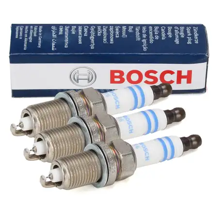 3x BOSCH 0242240654 FR6LI332S Z&uuml;ndkerze VW Polo 9N 6R 6C Fox Ibiza 3 4 Fabia 1 2 Rapid 1.2