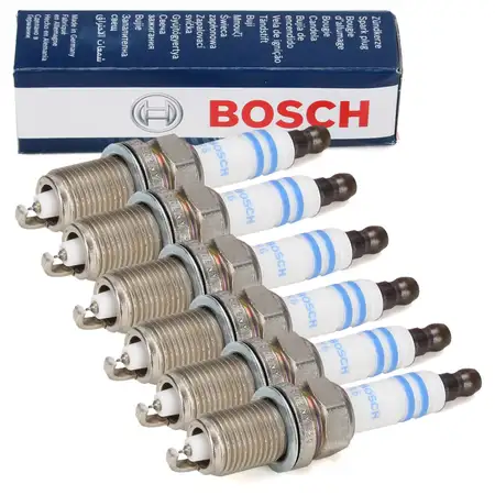 6x BOSCH 0242240654 FR6LI332S Z&uuml;ndkerze VW Golf 4 Bora Sharan T4 2.8 V6 VR6