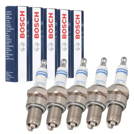 5x BOSCH WR7DC+ 0242235663 Z&uuml;ndkerze AUDI 100 200 80 90 A6 Coupe Quattro VW Passat T4