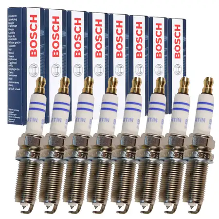 8x BOSCH FR6MPP332 0242240619 Z&uuml;ndkerze PORSCHE Cayenne 9PA 92A Panamera 970 4.8 Turbo / S