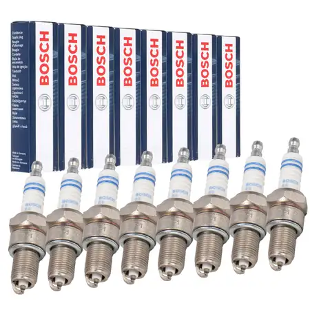 8x BOSCH WR7DC+ 0242235663 Z&uuml;ndkerze PORSCHE 928 4.7 S 5.0 S / GT 5.4 GTS