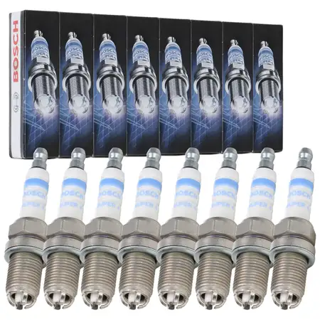 8x BOSCH 0242232502 FR78X Z&uuml;ndkerze BMW 5er E39 7e E32 E38 8er E31 M60 M62 VW Passat W8