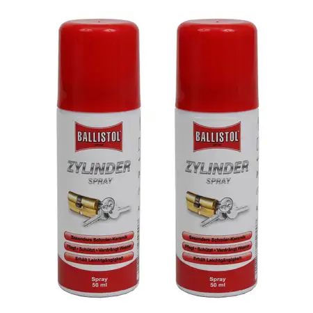 2x 50ml BALLISTOL Schloss&ouml;l Pflegespray Keramik-Zylinderspray f. Schl&ouml;sser