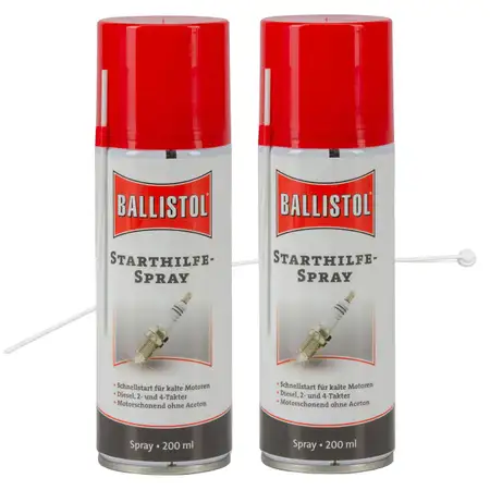 BALLISTOL Startwunder Spray Starthilfespray Starterspray 400ml + Verl&auml;ngerung