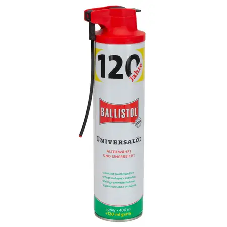 BALLISTOL 120 Jahre Jubil&auml;umsedition Universal&ouml;l Rostschutz Schmier&ouml;l Pflege&ouml;l 400ml+120ml