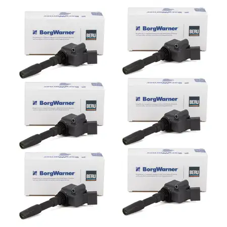 6x BERU ZSE137 Z&uuml;ndspule + Z&uuml;ndkerzenstecker AUDI S4 RS4 (B9) S5 RS5 (F5) SQ5 TFSI (FY)