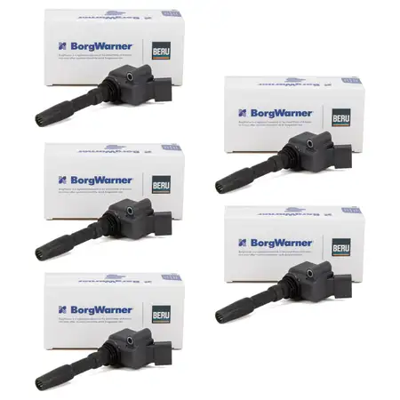 5x BERU ZSE137 Z&uuml;ndspule + Z&uuml;ndkerzenstecker AUDI RS3 (8V) TTRS (FV) 400 PS