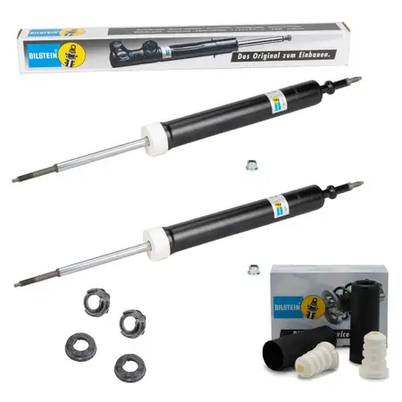 2x BILSTEIN B4 Sto&szlig;d&auml;mpfer B1 Staubschutz OE Domlager BMW E82 E88 Standard Fahrwerk hinten