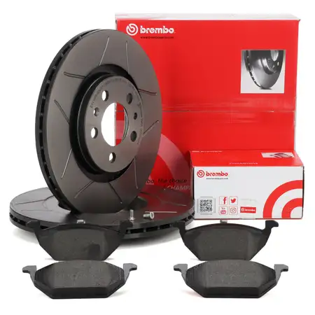 Brembo MAX LINE Bremsscheiben + Bel&auml;ge AUDI A3 8L SEAT Leon 1M SKODA VW Bora Golf 4 vorne