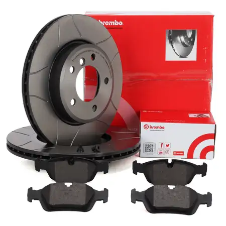 Brembo MAX LINE Bremsscheiben + Bel&auml;ge BMW 3er E46 Z3 E36 Z4 E85 vorne