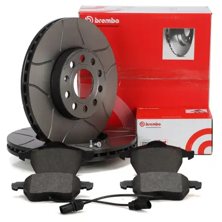 Brembo MAX LINE Bremsscheiben + Bel&auml;ge + Wako SKODA Superb I (3U4) PR-1ZC vorne