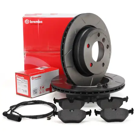 Brembo MAX LINE Bremsscheiben + Bel&auml;ge + Wako BMW 3er E46 316-323i 318d 320d hinten