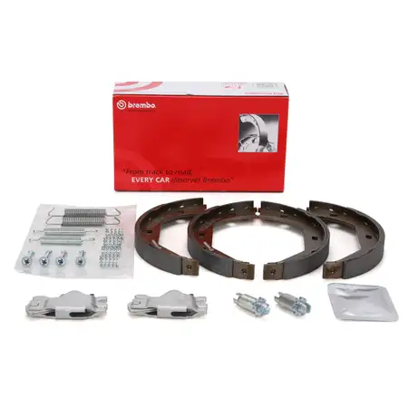 BREMBO Bremsbacken + Federn + Nachsteller Satz BMW E81-88 E46 E90-93 F30-34 F32-36 X1 E84