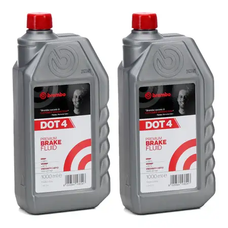 2L 2 Liter BREMBO L04010 Bremsfl&uuml;ssigkeit Brake Fluid DOT 4 Premium