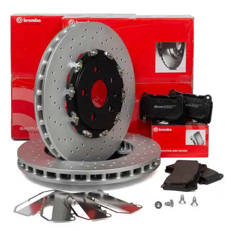 BREMBO Bremsscheiben + Bel&auml;ge OPEL Insignia A 2.8 V6 Turbo OPC 4x4 vorne