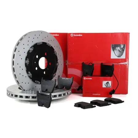 BREMBO Bremsscheiben + Bremsbel&auml;ge + Wako AUDI RS4 (B7) PR-1LP vorne