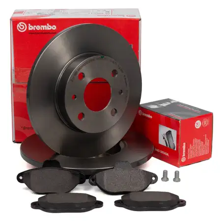 BREMBO Bremsscheiben + Bel&auml;ge FIAT Panda 169 Punto 176 Seicento Cinquecento vorne