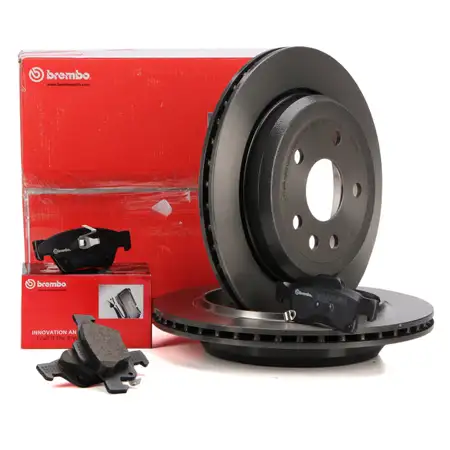 BREMBO Bremsscheiben + Bel&auml;ge JEEP Grand Cherokee 4 (WK WK2) 18 Zoll hinten