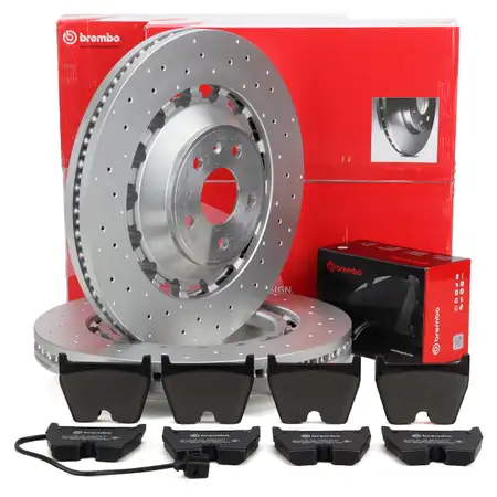 BREMBO Bremsscheiben + Bremsbel&auml;ge + Sensor AUDI RS3 (8V) 367/400 PS PR-1LU/1LH/4P4 vorne