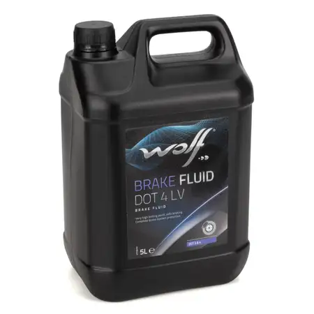 5L 5 Liter WOLF BRAKE FLUID DOT 4 LV Bremsfl&uuml;ssigkeit Brake ISO 4925 FMVSS 116 TL 766-Z