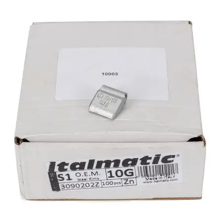 GEMATIC 10003 Auswuchtgewicht Schlaggewicht f&uuml;r Stahlfelge ZINK-SILBER 100 St&uuml;ck x 10g