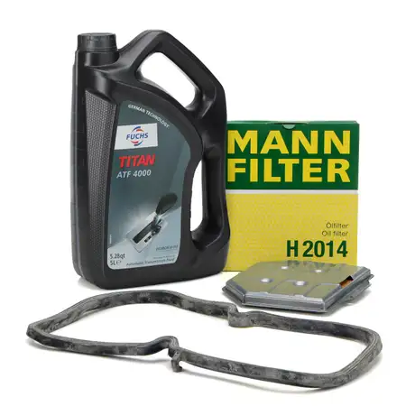 MANN Hydraulikfilter 4-Gang + 5L FUCHS Getriebe&ouml;l f&uuml;r MERCEDES W126 R107 W722.3