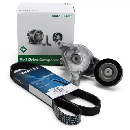 DAYCO 6PK1050 Keilrippenriemen + INA Riemenspanner VW Golf 5 Passat B6 Touran 1.9/2.0 TDI