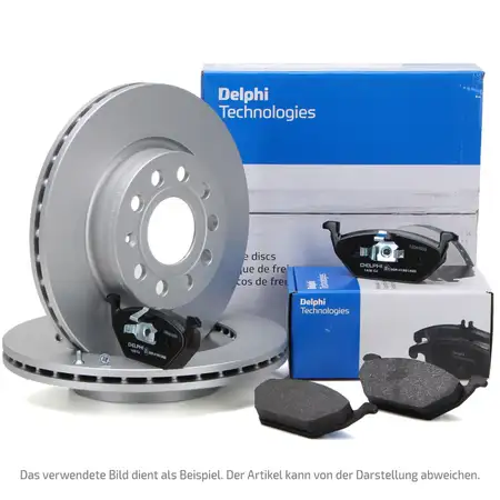 DELPHI Bremsscheiben + Bel&auml;ge FORD Fiesta 7 MK7 1.0 EcoBoost 1.1 Ti-VCT 1.5 TDCi vorne