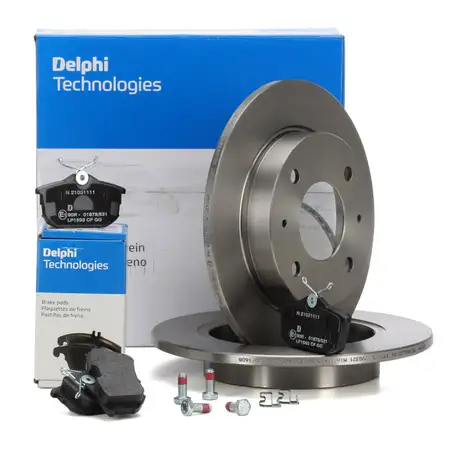 DELPHI Bremsscheiben + Bel&auml;ge SMART ForFour (454) MITSUBISHI Colt 6 hinten