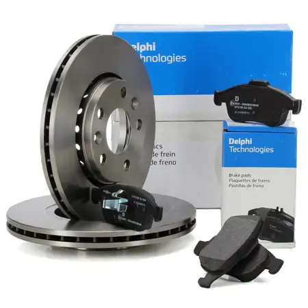 DELPHI Bremsscheiben + Bel&auml;ge RENAULT Captur 2 Kangoo 3 Megane 3 Scenic 3 Zoe (BFM_) vorne