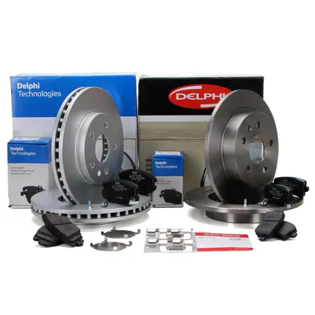 DELPHI Bremsscheiben + Bel&auml;ge OPEL Insignia A 16 Zoll POC J60 vorne + hinten