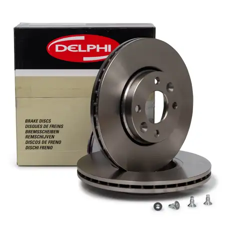 DELPHI Bremsscheiben f&uuml;r RENAULT CLIO 2 3 MEGANE 2 GRAND / MODUS TWINGO 2 vorne