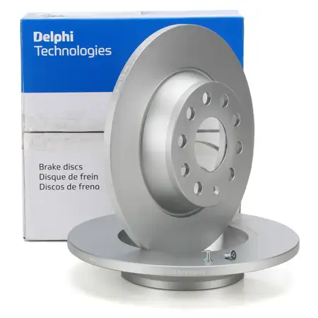 DELPHI BG5020C Bremsscheiben Satz VW Golf 5 6 Passat B6/7 Tiguan Touran A3 8P Q3 8U hinten