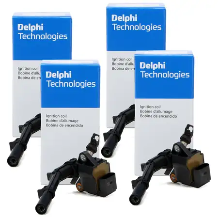 4x DELPHI GN10690-12B1 Z&uuml;ndspule MERCEDES W176 W246 W205 M270 M274 M133 A2749061400