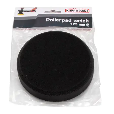 Dino KRAFTPAKET 640313 Polierpad weich 125mm f&uuml;r Polierteller mit Klett