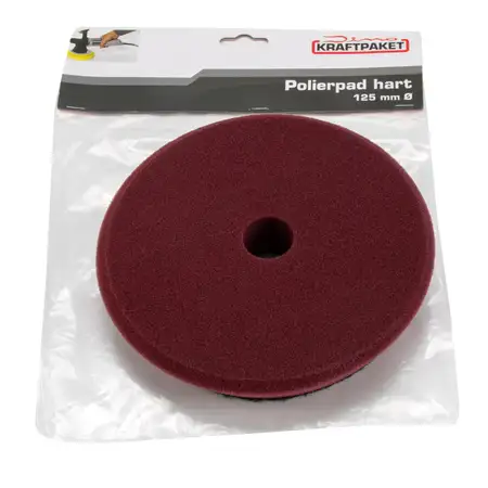 Dino KRAFTPAKET 640347 Polierpad hart Kegel 125mm f&uuml;r Polierteller mit Klett