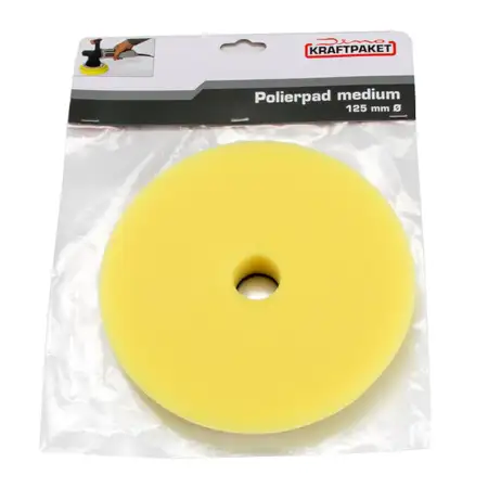 Dino KRAFTPAKET 640348 Polierpad medium Kegel 125mm f&uuml;r Polierteller mit Klett