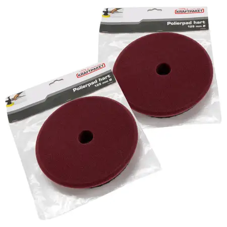 2x Dino KRAFTPAKET 640347 Polierpad hart Kegel 125mm f&uuml;r Polierteller mit Klett