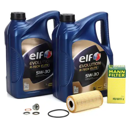 10L elf Evolution R-TECH ELITE 5W-30 Motor&ouml;l + MANN &Ouml;lfilter RENAULT Master 3 2.3 dCi