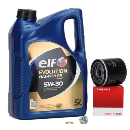 5L 5 Liter elf Full-Tech FE 5W30 Motor&ouml;l HERTH+BUSS &Ouml;lfilter NISSAN MERCEDES RENAULT DACIA