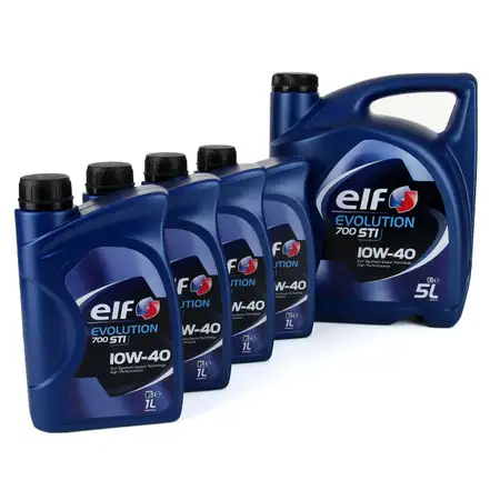 9L 9 Liter elf Evolution 700 STI 10W-40 Motor&ouml;l f&uuml;r VW 501.01/505.00 MB 229.1